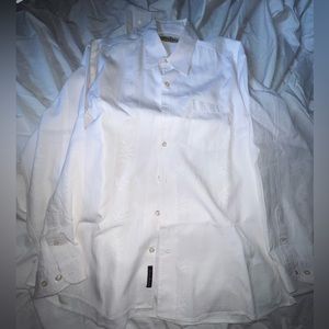 Tommy Bahama Long White Sleeve Button Down with Flower detail